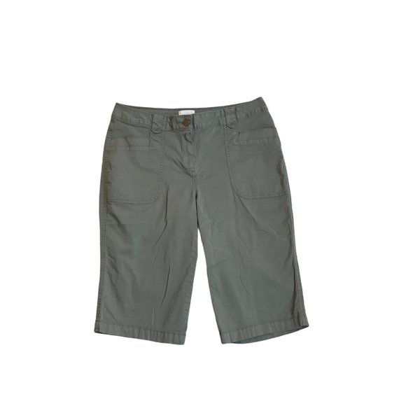 Chicos Khaki Bermuda Shorts Womens Denim Size 00 XS - Picture 1 of 5